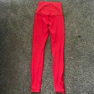 Carnation Red Lululemon Leggings